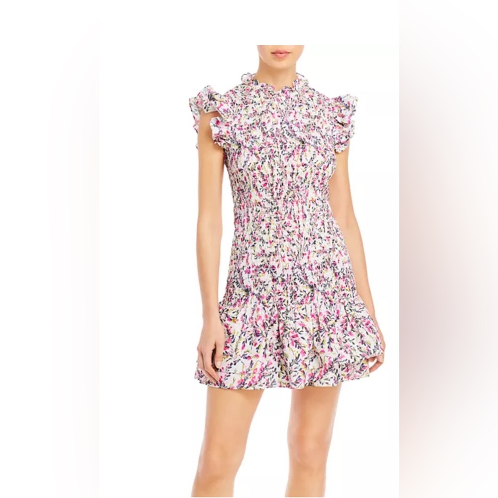 FRENCH CONNECTION Flores Verona‎ Smocked Mini Dress